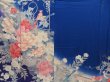 Photo8: 5006T02z1120 Vintage Japanese Kimono Silk FURISODE Peony Oriental blue (8)