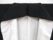 Photo8: 5006T03z1080  Japanese Kimono Silk KUROMONTSUKI Plain Black (8)