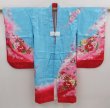 Photo6: 5006T04z280  Japanese Kimono Synthetic Girl's  Flowers Pink-Purple (6)