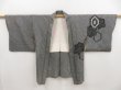 Photo5: 5012T01z620 Vintage Japanese Kimono Silk SHIBORI HAORI Paulownia Black (5)