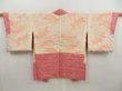 Photo6: 5012T02z540 Vintage Japanese Kimono Silk SHIBORI HAORI Flower Red-Pink (6)