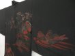 Photo2: 5012T03z570 Vintage Japanese Kimono Silk URUSHI HAORI Mandarin duck Black (2)