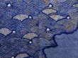 Photo3: 5012T06z480 Vintage Japanese Kimono Silk SHIBORI HAORI Seigaiha Oriental blue (3)