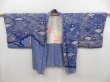 Photo5: 5012T06z480 Vintage Japanese Kimono Silk SHIBORI HAORI Seigaiha Oriental blue (5)