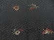 Photo3: 5012T07z470 Vintage Japanese Kimono Silk HAORI Flowers Black (3)