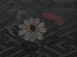 Photo4: 5012T07z470 Vintage Japanese Kimono Silk HAORI Flowers Black (4)