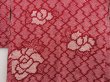 Photo3: 5012T08z440 Vintage Japanese Kimono Silk SHIBORI HAORI Flower Wine red (3)