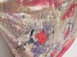 Photo3: 5012T13z1280 Vintage Japanese Kimono Silk FURISODE Peacock Dark pink (3)