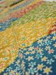 Photo4: 2D09z60  Japanese Kimono Crepe Silk  FABRIC Mountain Yellow ochre 73.2x6.9 (4)