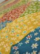 Photo4: 2D10z30  Japanese Kimono Crepe Silk  FABRIC Mountain Yellow ochre 37.8x7.1 (4)