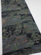 Photo2: 2D03z90  Japanese Kimono Silk  FABRIC Edo era Black 61.4x13.8 (2)