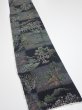 Photo2: 2D07z40  Japanese Kimono Silk  FABRIC Edo era Black 55.1x7.3 (2)