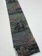 Photo2: 2D09z50  Japanese Kimono Silk  FABRIC Edo era Black 79.5x6.7 (2)