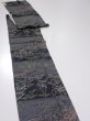 Photo3: 2D09z50  Japanese Kimono Silk  FABRIC Edo era Black 79.5x6.7 (3)