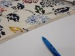 Photo11: 2D01z50  Japanese Kimono Silk  FABRIC Peony Off-white 38.6x14.0 (11)