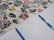 Photo11: 2D04z80  Japanese Kimono Silk  FABRIC Peony Off-white 61.4x14.2 (11)