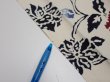 Photo8: 2D09z50  Japanese Kimono Silk  FABRIC Peony Off-white 76.4x6.9 (8)