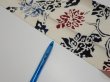 Photo10: 2D09z50  Japanese Kimono Silk  FABRIC Peony Off-white 76.4x6.9 (10)