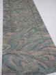 Photo2: 1R06z90  Japanese Kimono Silk  FABRIC Stream Gray 65.4x14.6 (2)