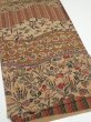 Photo2: 1R01z70  Japanese Kimono Crepe Silk  FABRIC Vegetables Light brown 44.1x14.2 (2)