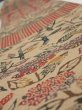 Photo4: 1R08z50  Japanese Kimono Crepe Silk  FABRIC Vegetables Light brown 60.6x7.1 (4)