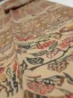 Photo4: 1R09z60  Japanese Kimono Crepe Silk  FABRIC Vegetables Light brown 82.7x7.1 (4)