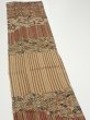 Photo3: 1R10z30  Japanese Kimono Crepe Silk  FABRIC Vegetables Light brown 40.2x7.1 (3)