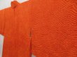 Photo2: 5013T01z540 Vintage Japanese Kimono Silk SHIBORI HAORI Wave Dark orange (2)