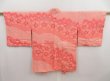 Photo1: 5013T03z550 Vintage Japanese Kimono Silk SHIBORI HAORI Flowers Pink (1)