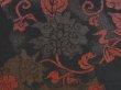 Photo4: 5013T04z490 Vintage Japanese Kimono Silk URUSHI HAORI Flowers Black (4)