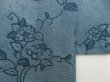 Photo3: 5013T07z440 Vintage Japanese Kimono Silk SHIBORI HAORI Dark cyan blue (3)