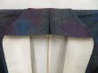 Photo7: 5013T10z770 Vintage Japanese Kimono Silk TSUMUGI  Dark navy (7)