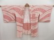 Photo5: 5014T06z610 Vintage Japanese Kimono Silk SHIBORI HAORI Flowers Coral pink (5)