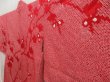 Photo2: 5014T08z440 Vintage Japanese Kimono Silk SHIBORI HAORI Plum branch Red (2)