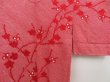 Photo3: 5014T08z440 Vintage Japanese Kimono Silk SHIBORI HAORI Plum branch Red (3)