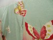 Photo2: 5014T11z790 Vintage Japanese Kimono Silk FURISODE Butterfly Pistachio green (2)