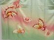 Photo3: 5014T11z790 Vintage Japanese Kimono Silk FURISODE Butterfly Pistachio green (3)