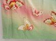 Photo4: 5014T11z790 Vintage Japanese Kimono Silk FURISODE Butterfly Pistachio green (4)