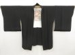 Photo6: 5018T01z610 Vintage Japanese Kimono Silk HAORI Wisteria Black (6)