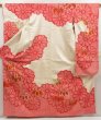 Photo1: 5018T02z1030 Vintage Japanese Kimono Silk FURISODE Paulownia Red (1)