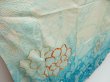 Photo3: 5018T07z1070 Vintage Japanese Kimono Silk SHIBORI FURISODE Flower Light blue (3)