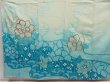 Photo5: 5018T07z1070 Vintage Japanese Kimono Silk SHIBORI FURISODE Flower Light blue (5)