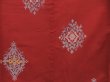 Photo5: 5018T11z750 Vintage Japanese Kimono Silk OMESHI KOMON  Red-Brown (5)