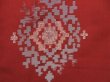 Photo6: 5018T11z750 Vintage Japanese Kimono Silk OMESHI KOMON  Red-Brown (6)