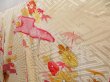 Photo2: 5018T12z960 Vintage Japanese Kimono Silk FURISODE Chrysanthemum Light cream (2)