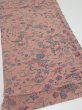 Photo2: 1S01z70  Japanese Kimono Crepe Silk  FABRIC Flowers Rosy brown 41.7x14.8 (2)