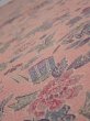 Photo4: 1S01z70  Japanese Kimono Crepe Silk  FABRIC Flowers Rosy brown 41.7x14.8 (4)