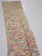 Photo3: 1S10z30  Japanese Kimono Silk  FABRIC Takaradzukushi Cream-Yellow 37.0x6.7 (3)