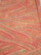 Photo1: 1S01z70  Japanese Kimono Silk  FABRIC Stream Coral-Orange 50.0x14.8 (1)