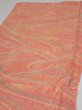 Photo3: 1S01z70  Japanese Kimono Silk  FABRIC Stream Coral-Orange 50.0x14.8 (3)